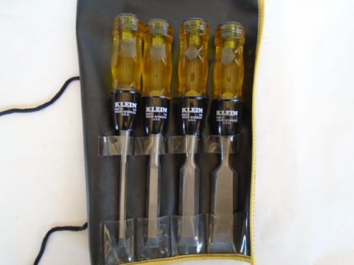 KLEIN 66-200 WOOD CHISEL SET OF 4  1/4 1/2 3/4 1 INCH NEW USA