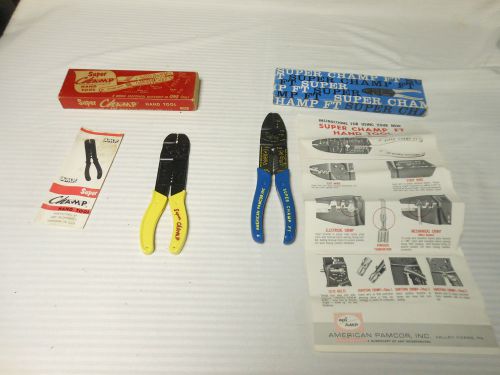 Vintage Super Champ Electrical Hand Tool Wire Cutter Stripper Connector Crimper
