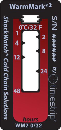 Shockwatch warmmark2 temperature indicator 0c/32f - 100qty - wm2 0/32 for sale