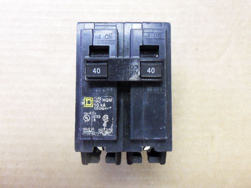 New square d hom  hom240 2 pole 40 amp 120/240v circuit breaker used yellow for sale