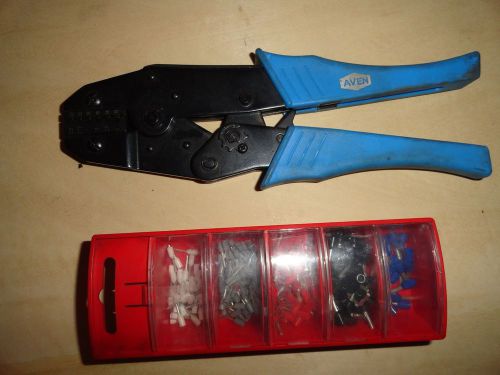 AVEN HAND-CRIMPING TOOL W/DIE and box of ferrels