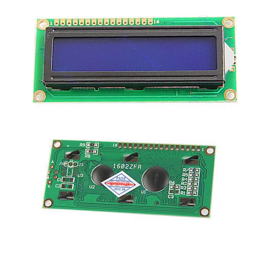 2xCharacter LCD Module Display LCM 1602 16x2 HD44780 Controller Blue Blacklight