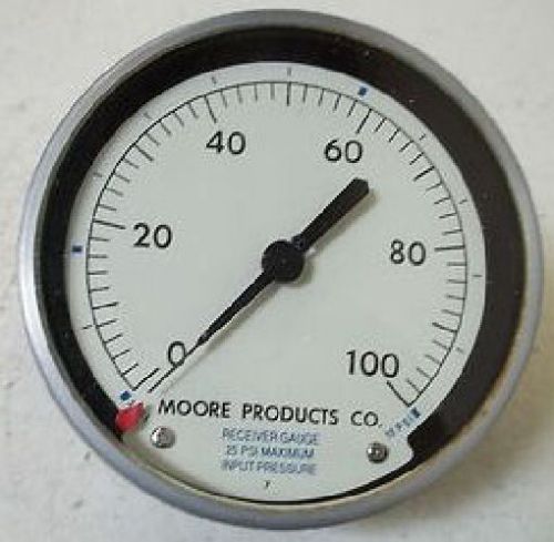 Moore products 10601-7 receiver gauge, duplex , 3.5&#034; dial0-100 lin scale for sale