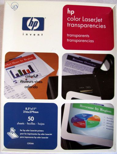 HP Color LaserJet Transparency Film  C2934A (Open Box 43 sheets)