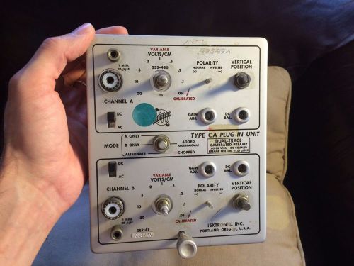 Tektronix CA dual trace plug in for 500 series scopes from 545 for parts/repair
