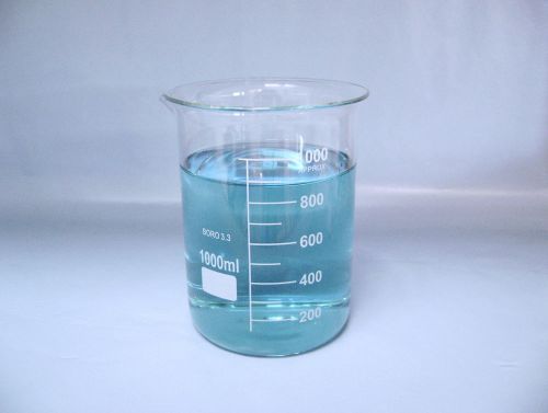 2 Beakers 1000mL 1000 mL Griffin Graduated Borosilicate Glass Lab IRREGULAR