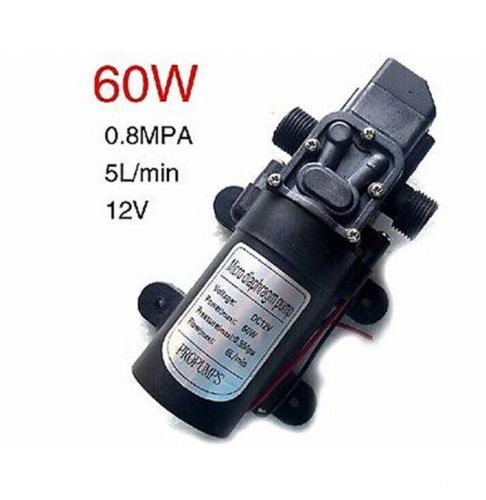 60W 12V 1/2&#039;&#039; Electric Diaphragm High Pressure Water Pump Car Wash D TYPE  NEW