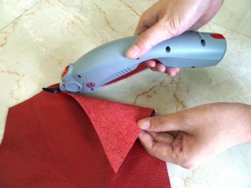 Aramid carbon blade power scissors leather cutting knife electric shears for sale