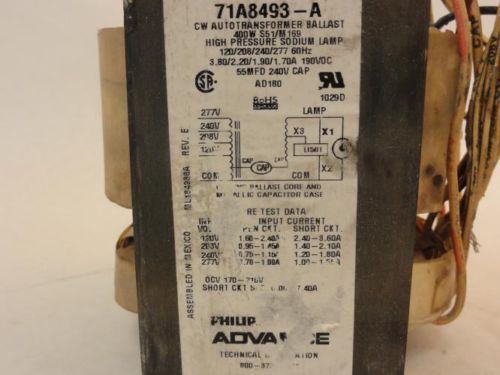145905 Parts Only, Philips Advance 71A8493-A Auto Transformer Ballast, 400W