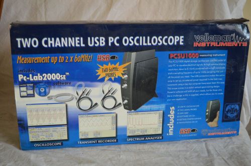 New velleman instruments two channel usb pc oscilloscope pcsu1000 +box free ship for sale