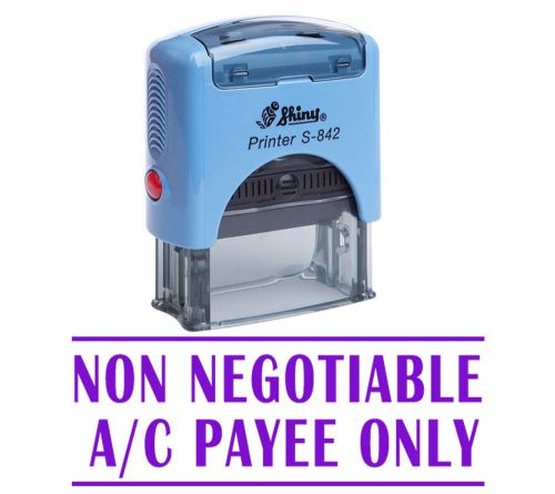 Non negotiable a/c payee only rubber office stationary self inking shiny stamp for sale