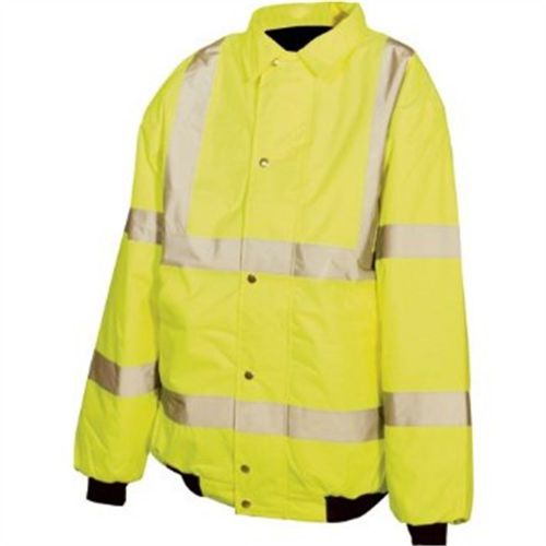 Silverline 244989 hivis bomber jacket class 3xl 108-116cm 42-46&#034; safety workwear for sale