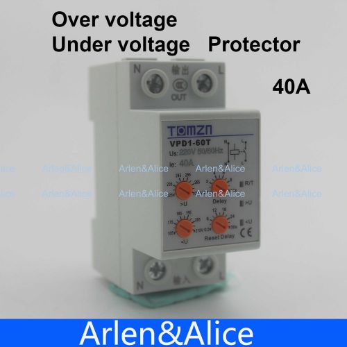40A reconnect over and under voltage protective relay with adjustable button
