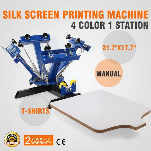 Screen Printing Press 4 X 1 BRAND NEW! Machine Printer Silk Four Color Equipment
