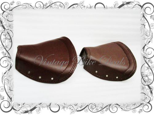 LAMBRETTA LD FRONT &amp; REAR COMPLETE SADDLE SEAT COVERS SET BROWN PREMIUM QUALITY