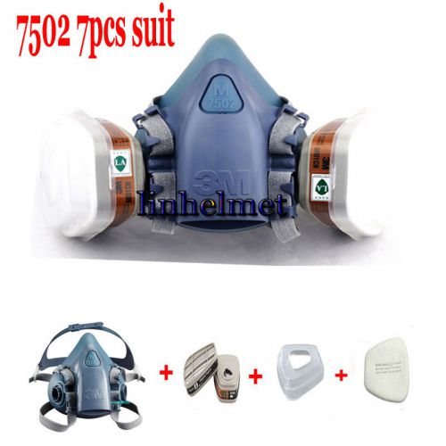 3m 7502 7 in 1  suite respirator painting spraying half face gas mask respirator for sale