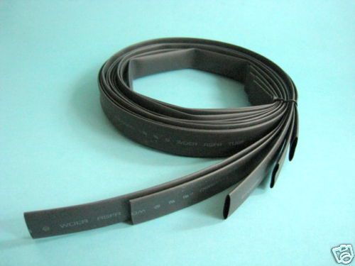 1/2&#034; dia 12 mm black heat shrink tubing #w7 5m = 16 ft for sale