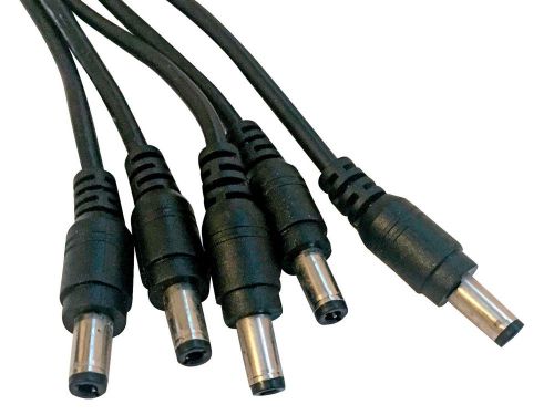 Dc power 12v 5.5mm x 2.5mm barrel male plug connector pigtail (5-pack) for sale