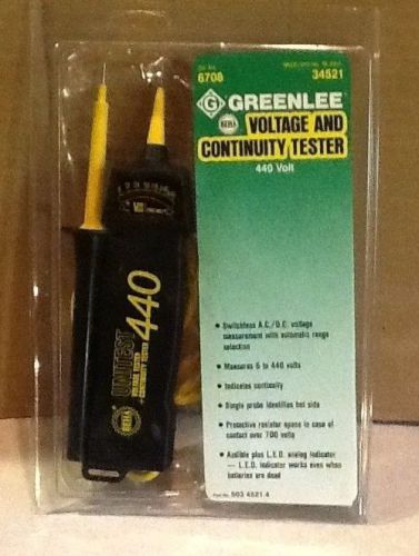 Greenlee Voltage Continuity Tester 6708 (6V-440V AC/DC)