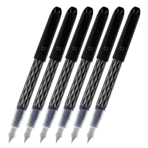 Pilot Varsity Disposable Fountain Pens Black Ink Medium Point Pack of 6 A