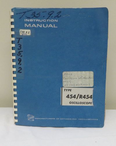 Tektronix Type 454/R454 Oscilloscope Instruction Manual