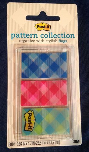 Post-it 60 per Package 0.94-Inch Wide Color Mixing Flags with Gingham Pattern