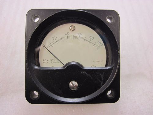 1 MA DC PANEL METER 2&#039;&#039; FACE MILITARY SEALED USED TESTED OK A&amp;M INST.    H-6