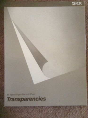 Xerox 100 Sheets Paper Bavked / Clear Transparency Film