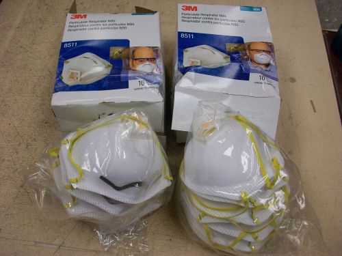 (Pack of 20) 3M 8511 Particulate N95 Respirator with Valve.