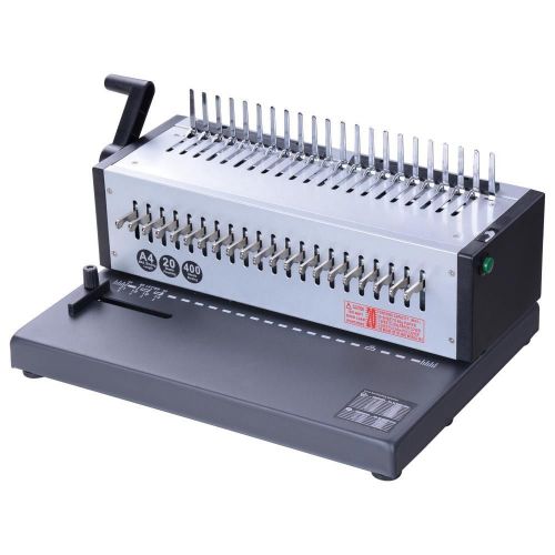 Electric 1-21 hole 400 sheet paper comb binding machine punch binder puncher for sale