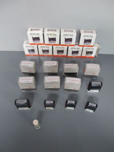 Lot of 22 - Ideal 100 / Trodat 4911/4910 &amp; XStamper Self-Inking Rubber Stamps