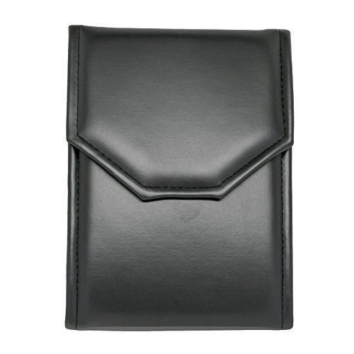 Black Leather Satin Necklace Jewelry Travel Folder Display Case New