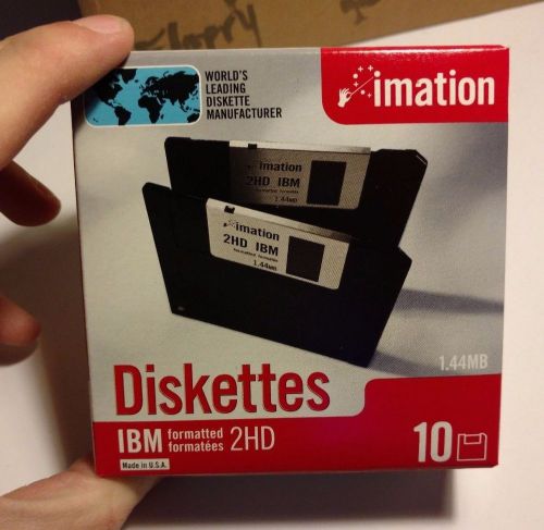 IBM Imation Floppy Disks Diskettes 2HD Formatted 1.44MB Lot of 100 New Unused