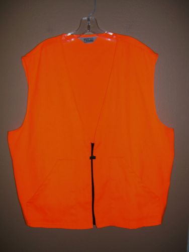 NEW - Walls - Sz XXL - Neon Orange Work Safety / Hunting Vest - Chest 56&#034;