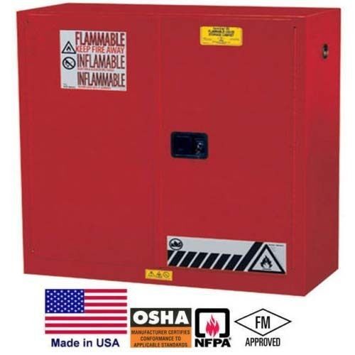 Cabinet hazardous materials / flammable liquids - 30 gallon - 44h x 43w x 18d r for sale