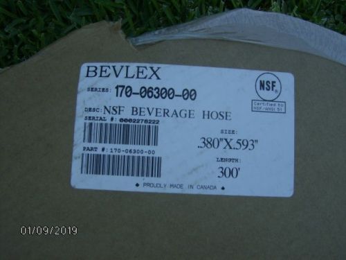 BEVLEX 170-06300-00 300&#039; Spool Beverage NSF Bev Hose .380X .593&#034; 3/8&#034;ID 9/16&#034; OD