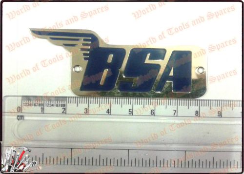 BSA METAL BADGE CLASSIC MOTORCYCLE CHROMED BRAND NEW PAIR (LOWEST PRICE)