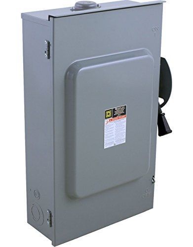 Square d by schneider electric d324nrb 200-amp 240-volt 3-pole fusible outdoor for sale