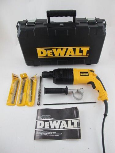 Dewalt 3/4&#034; heavy duty sds rotary hammer drill dw563, case, &amp; 4 concrete bits for sale