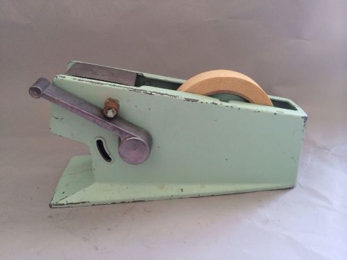 Vintage MCM Deco AquaseafoaM Green And Metal Tape Dispenser Advancing Lever Rare