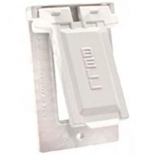 1-Hole Weatherproof Outlet Cover, 4-9/16&#034; L x 2-13/16&#034; W x 0.80&#034; T, White 5103-1