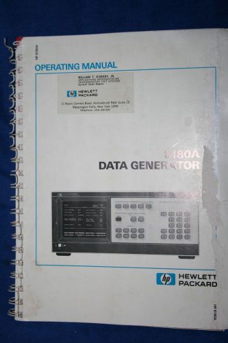 HP 8180A DATA GENERATOR OPERATING MANUAL