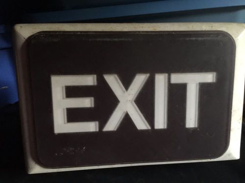 Vintage Commercial - Exit Sign Metal PAPER TOWEL DISPENSER BAR RESTAURANT EXIT