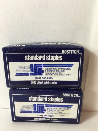 2 Boxes of Stanley Bostitch SBS 19 Staples 1/4&#034; for Standard Staplers