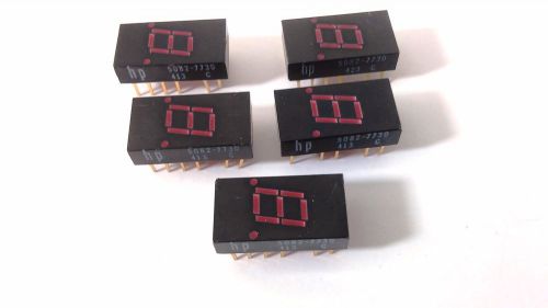 HP 5 Pcs 1 Digit LED 5082-7730 513-C 7 Segment Red 11 Gold Pins Numeric Display