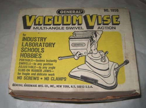 General no. 1850 vacuum vise multi-angle swivel action w/origianal box for sale