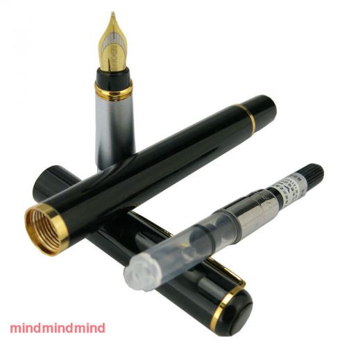 Baoer 801 shiny black fine nib fountain pen for sale
