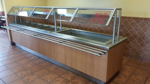 buffet commercial stainless steel hot &amp; cold food bar
