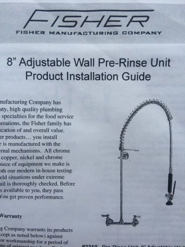Adjustable Wall Pre Rinse Unit By Fisher