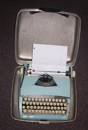 Sears Tower Citation 88 Blue Portable Typewriter W/Case Works Great Very Clean